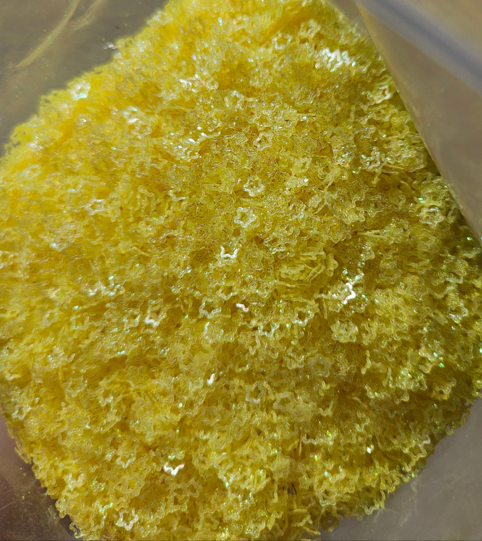 70G yellow glitter star discontinued