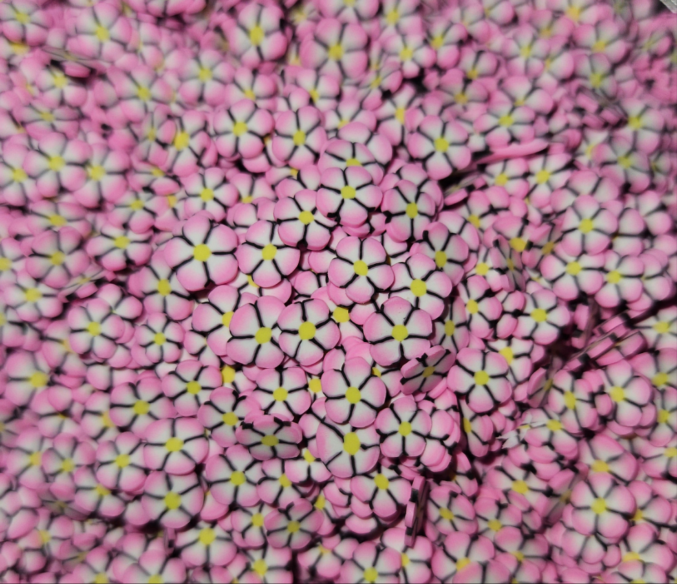 199C pink white flowers 2oz