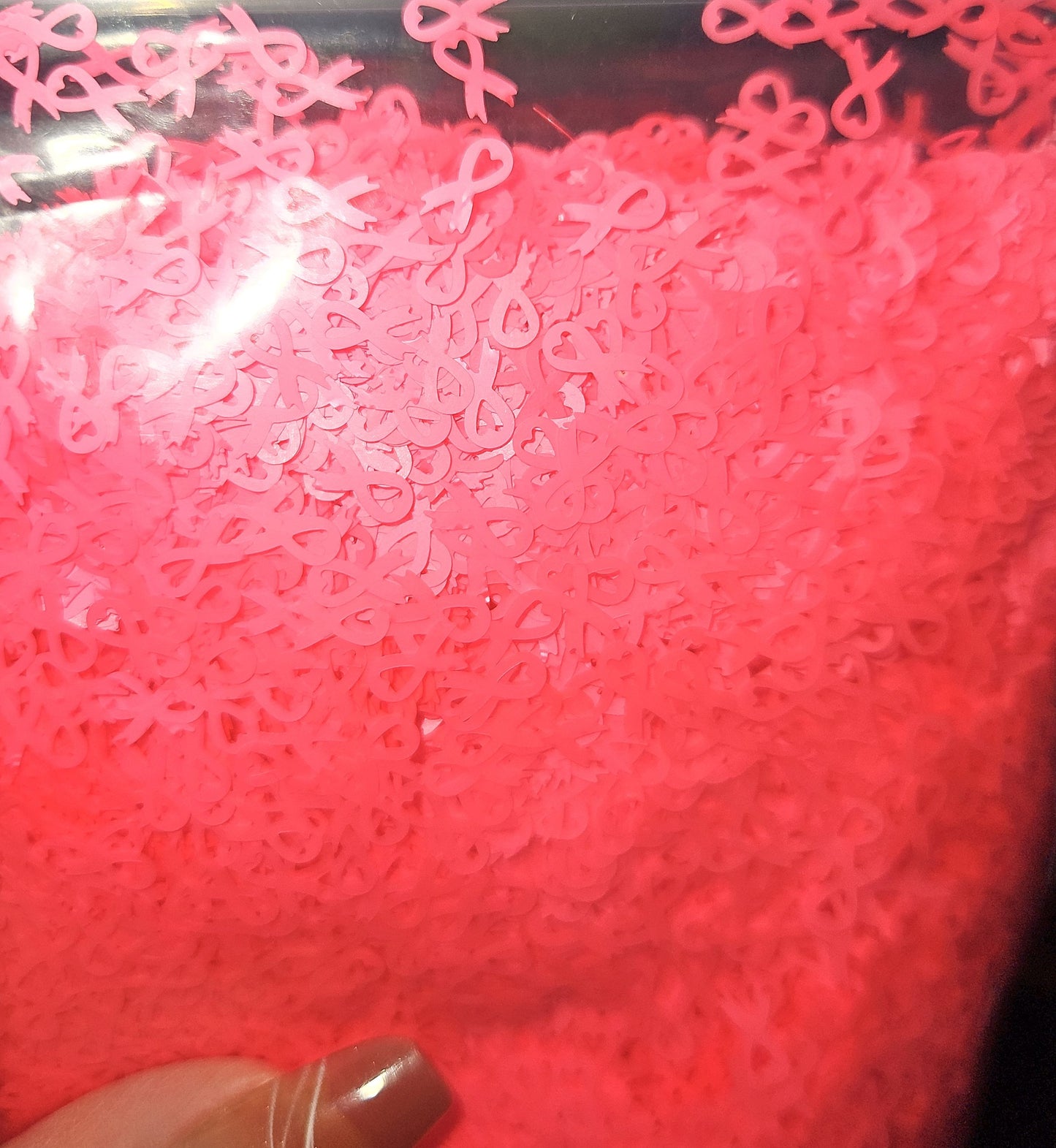 Neon pink Cancer Ribbon