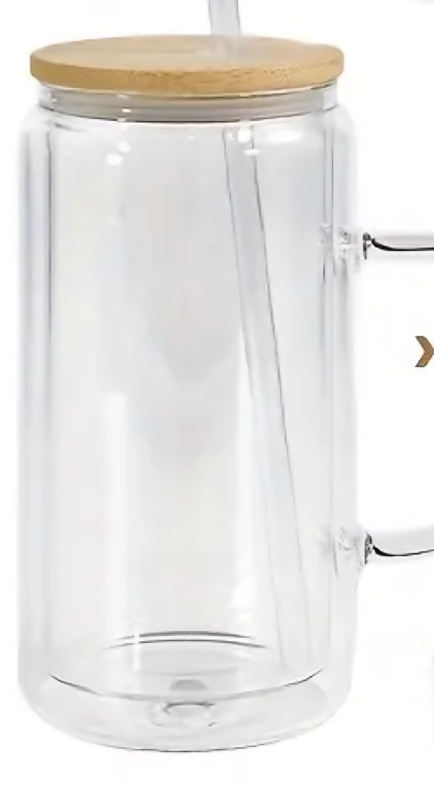 16oz Glass Handle color lids blank