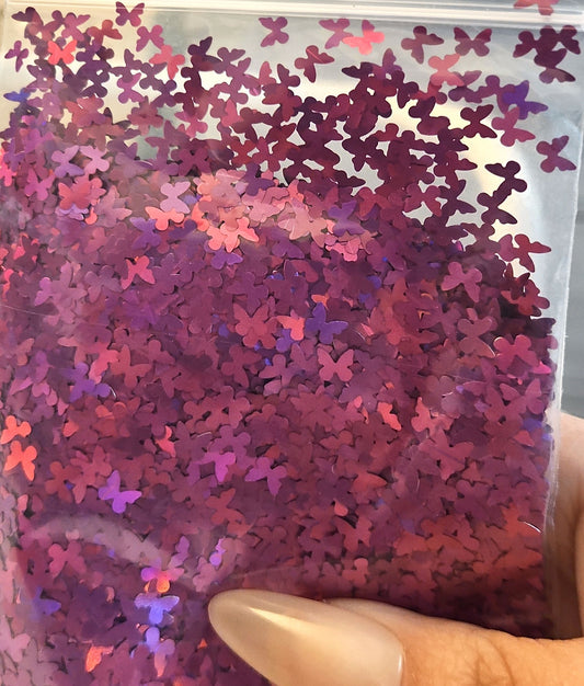 100G dark pink butterfly