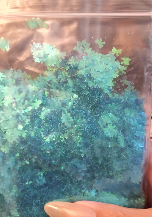 97G blue iridescent bow 2oz