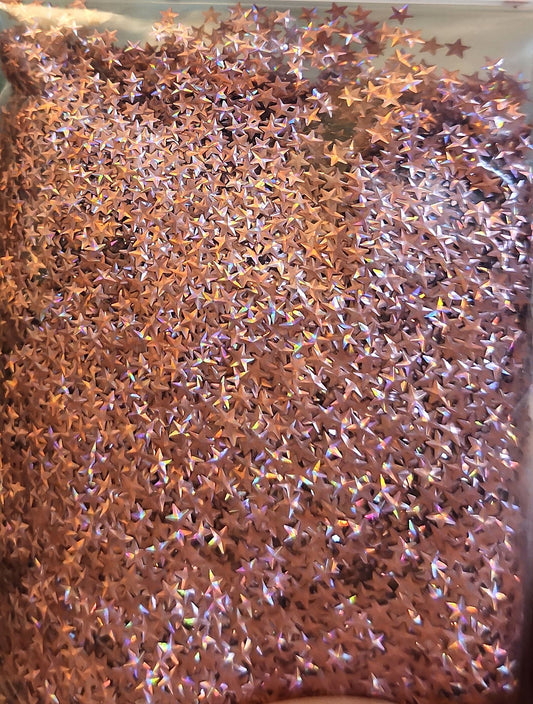87G rose gold 3d star