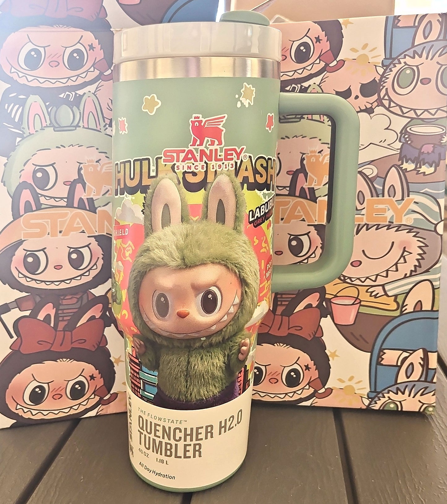 Hulk Labubu Stanley 40oz