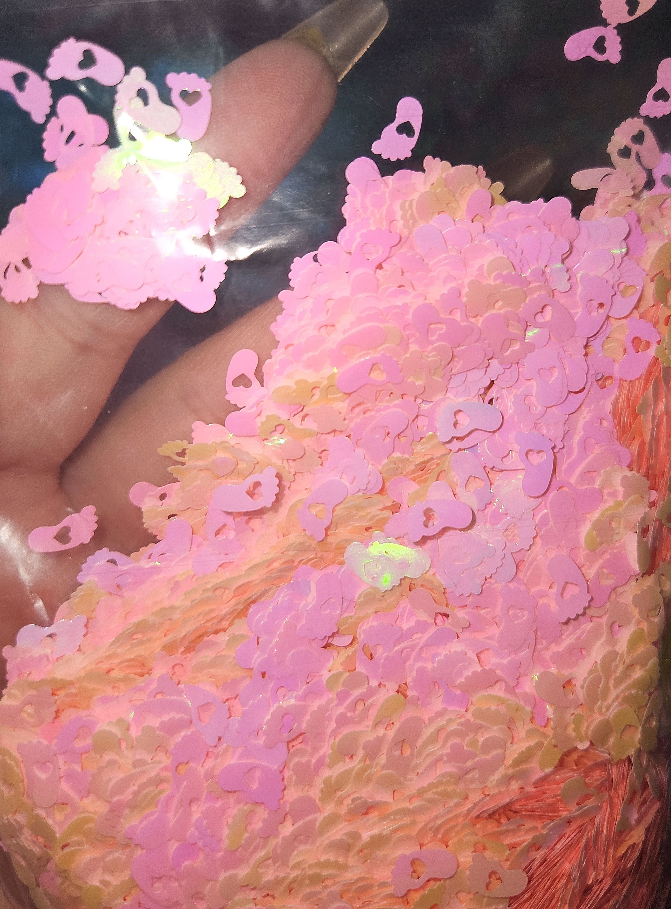 Baby footprint glitter
