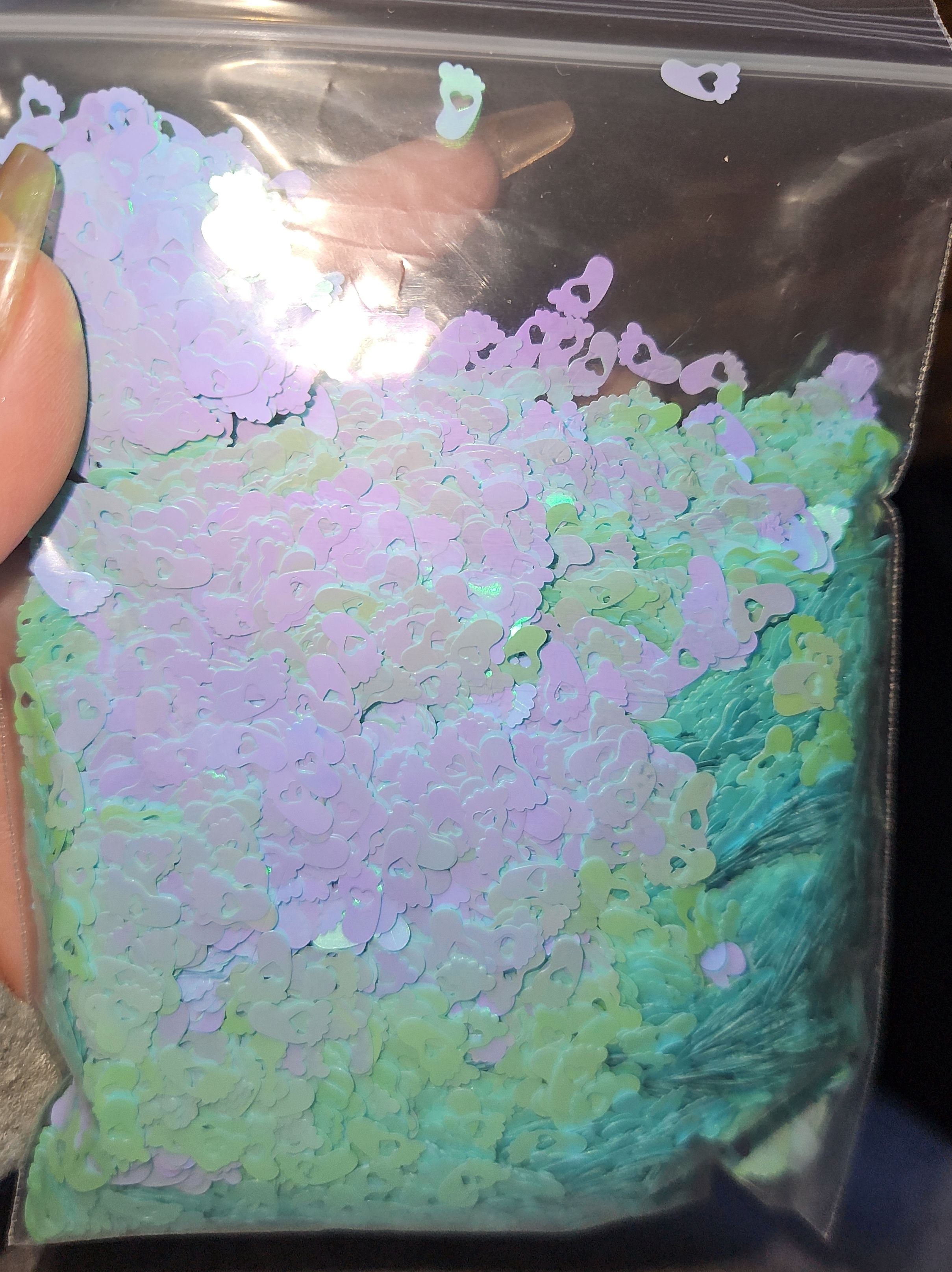 Baby footprint glitter