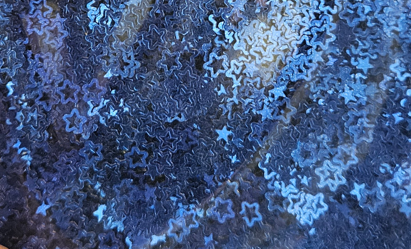 Electric blue stars