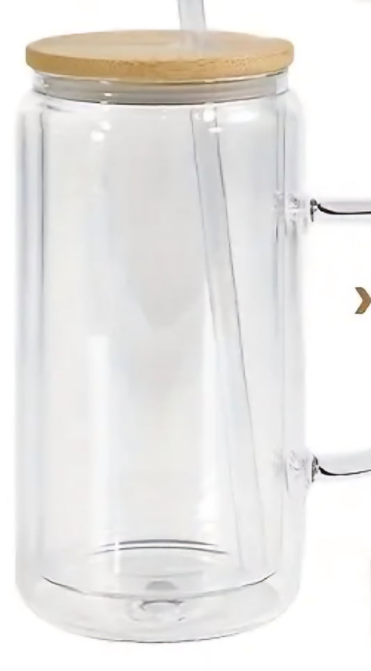 16oz Glass Handle